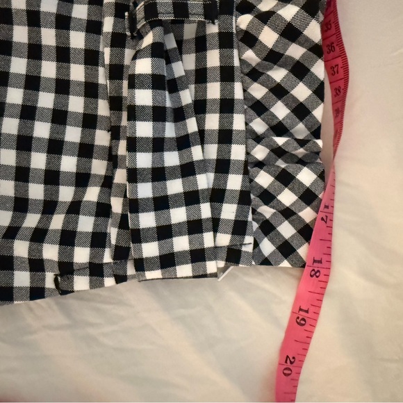 5 for $25!! NWT Cynthia Rowley B&W Checked Gingham A-Line Belted Skirt Size 14 - Picture 5 of 10